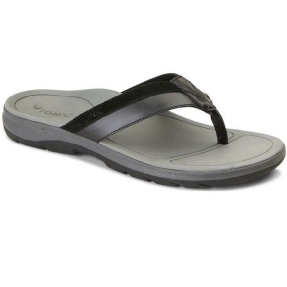Vionic Canoe Dennis Toe-Post Sandal - Men's Leather Flip-flop size 7 - Picture 1 of 3